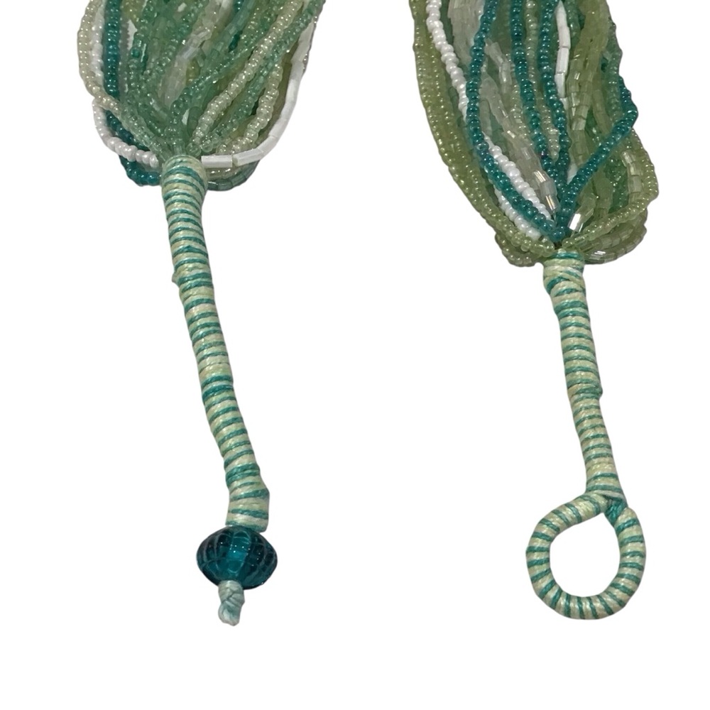 Multi Strand Beaded Necklace Thread Loop Bead Clo… - image 5